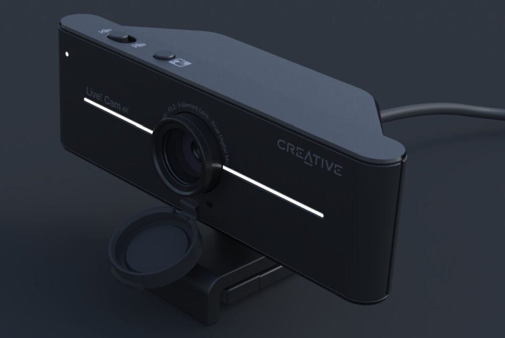 Kamera CREATIVE Live Cam Sync 4K Kamera internetowa, 4K UHD, SmartComms, Wysoka jakość dźwięku, Kompatybilność, Elastyczne montowanie, Prywatność, Inteligentne oprogramowanie, Rozdzielczość 3840x2160, Profesjonalne treści wideo.