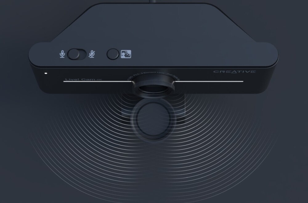 Kamera CREATIVE Live Cam Sync 4K Kamera internetowa, 4K UHD, SmartComms, Wysoka jakość dźwięku, Kompatybilność, Elastyczne montowanie, Prywatność, Inteligentne oprogramowanie, Rozdzielczość 3840x2160, Profesjonalne treści wideo.