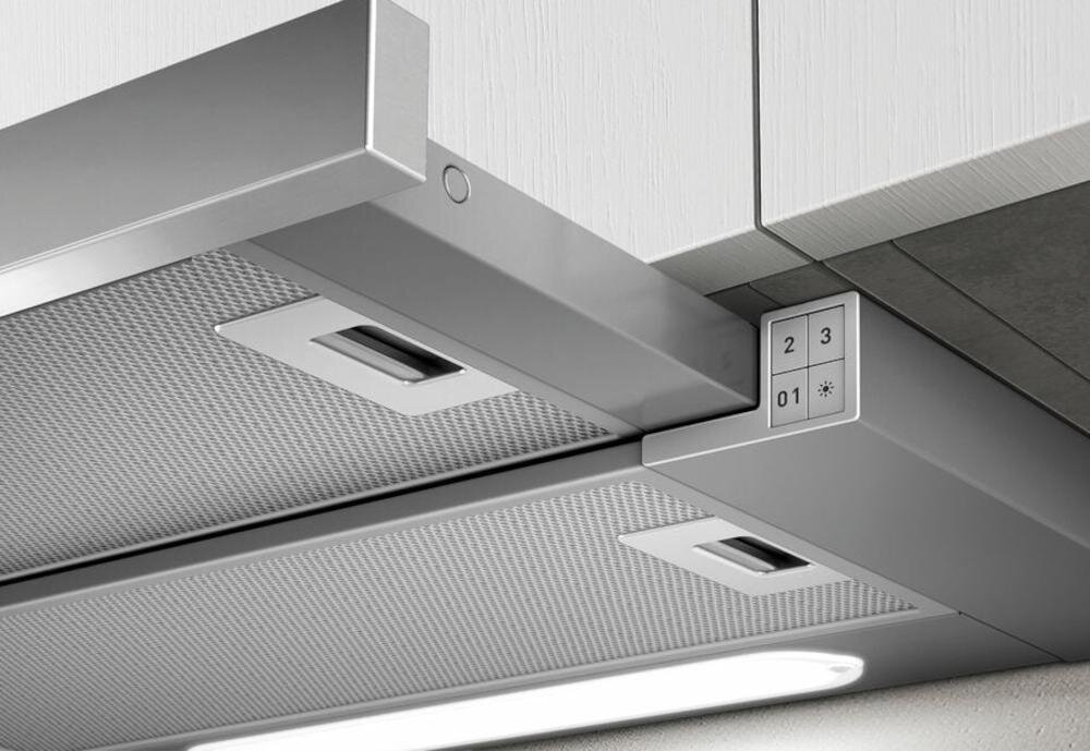 ELICA Elite 14 Lux Grix A okap szerokość kuchnia kolorystyka stal nierdzewna trwałość powłoka przyciski sterowanie tryb praca oświetlenie ledowe głośność