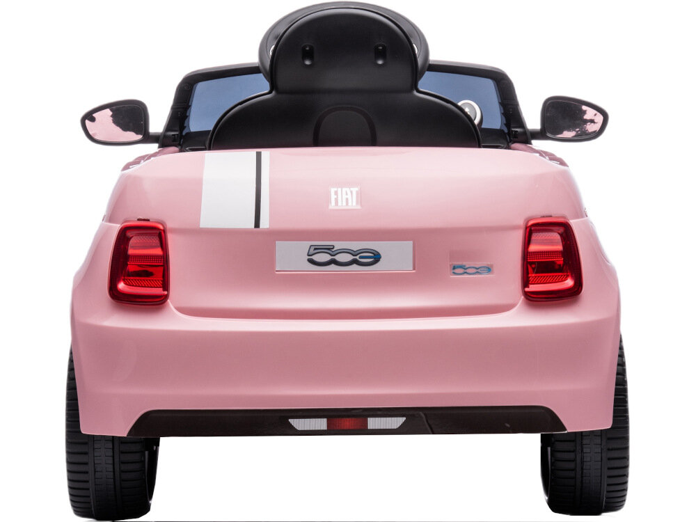 Samochód dla dziecka SUN BABY Fiat 500 Wersja Sport Różowy wygodne siedzisko wysoki zaglowek obciazenie do 30 kg