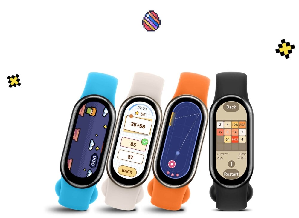 Smartband XIAOMI Mi Band 8 ekran bateria czujniki zdrowie sport pasek ładowanie pojemność rozdzielczość łączność sterowanie krew puls rozmowy smartfon aplikacja