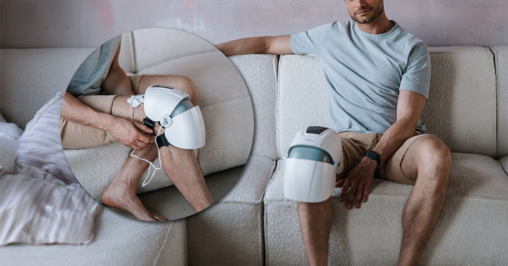 Masażer do kolan MEDIVON Knee Pro masaż powietrzny elektroterapia wibracje opieka nad stawami kolanowymi redukcja obrzęków wspomaganie drenazu limfatycznego poprawa krążenia krwi dla regeneracji