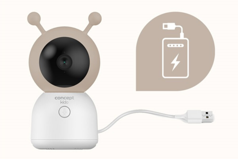 Niania elektroniczna CONCEPT Kido KD4000 akumlator litowo-jonowy port USB-C