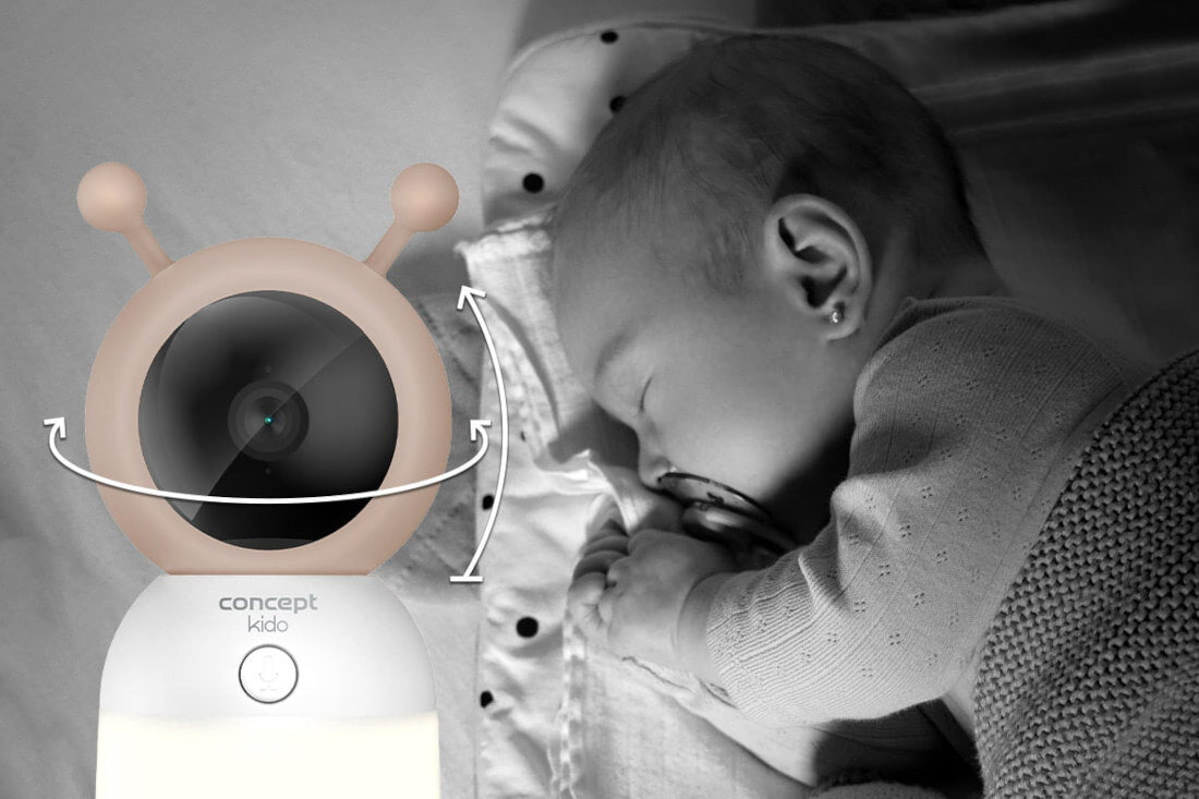 Niania elektroniczna CONCEPT Kido KD4000 Obrotowa kamera rozdzielczosc 3 Mpx zasieg 10 m zoom