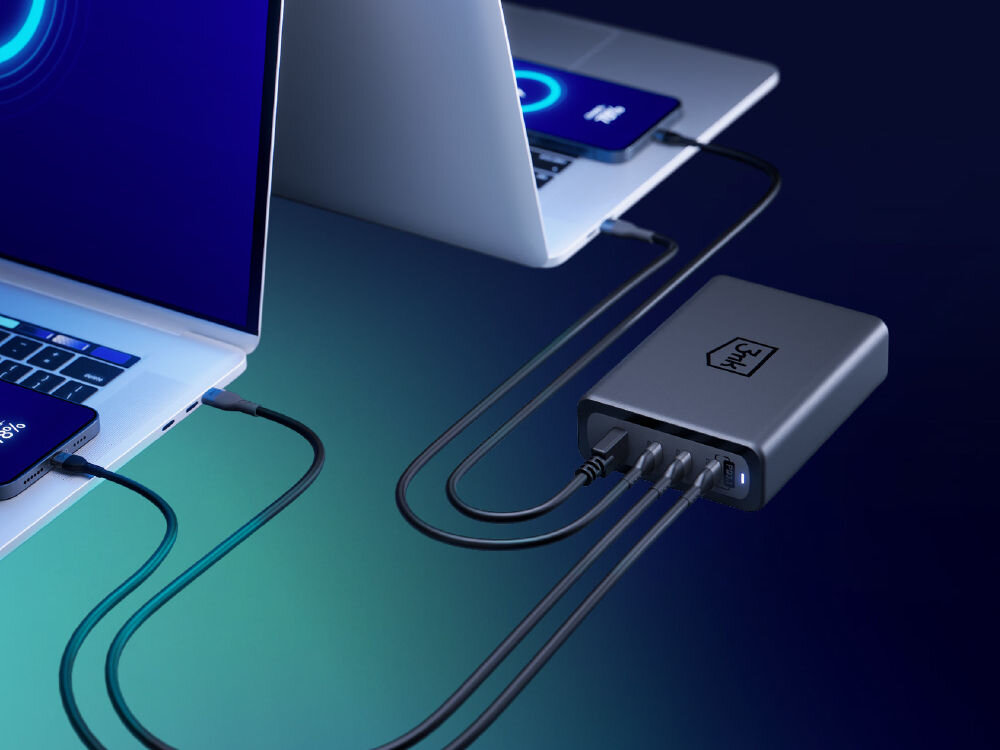 Ładowarka sieciowa 3MK Hyper Charging Station 240W Czarny usb-c 140w tranzystor półprzewodnik GaN