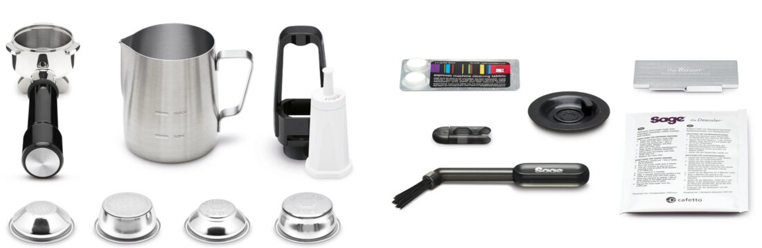 Ekspres SAGE Barista Touch Impress SES881BST4FEU1 Grafitowy zestaw akcesoria komplet wyposazenie