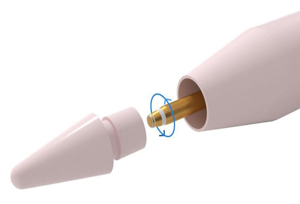 Rysik TECH-PROTECT Digital Stylus Pen 2 Różowy pokazanie niewielkiej końcówki dokładność podczas rysowania i obróbki graficznej