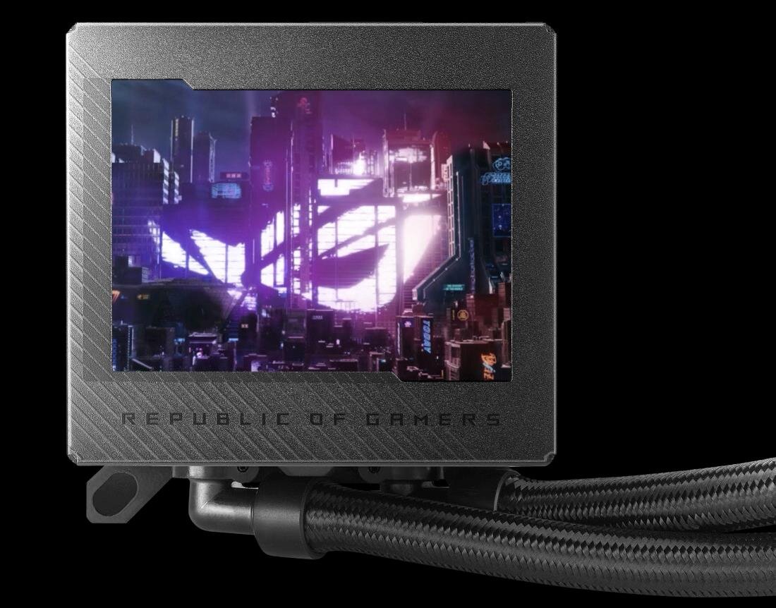  Chłodzenie wodne ASUS ROG Ryujin III 360 ARGB  - 3,5-calowy wyświetlacz LCD  