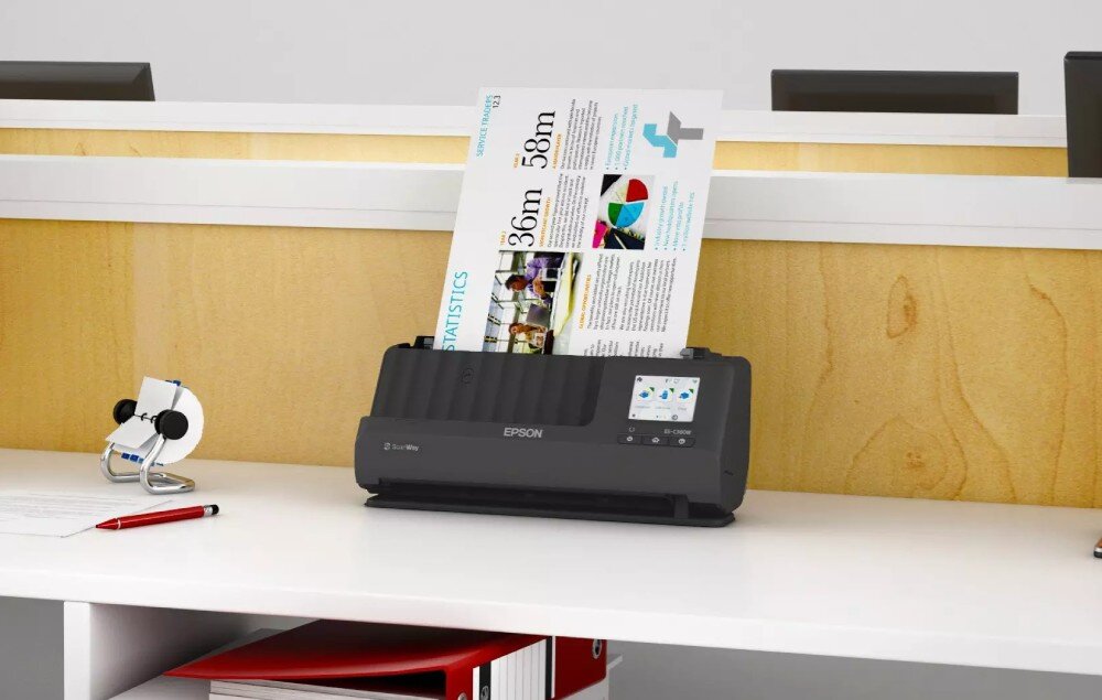 Skaner EPSON ES-C380W Wi-Fi zastosowanie opis