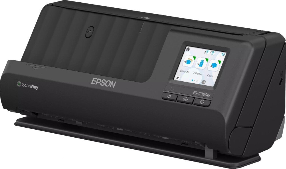 Skaner EPSON ES-C380W Wi-Fi ekologia materiały recykling prąd