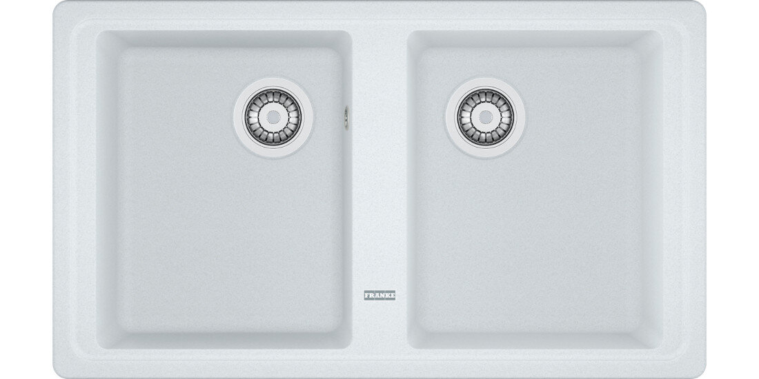 Zlewozmywak FRANKE Basis BFG 620-34-34 114.0676.270 widok na zlew z góry odporność na plamy trwałość kwarc fragranite wytrzymałość