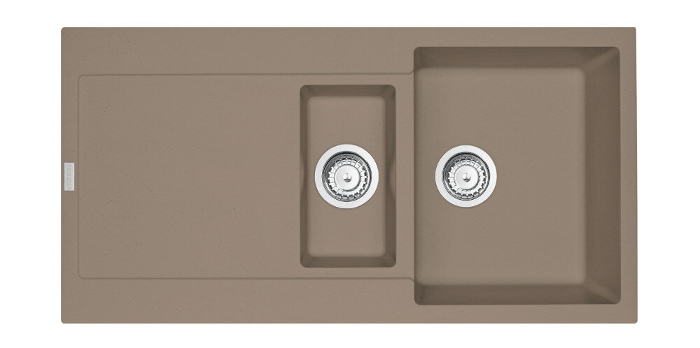 Zlewozmywak FRANKE Maris MRG 651-97 114.0675.993 Cappuccino  widok na zlew z góry odporność na plamy trwałość kwarc fragranite wytrzymałość