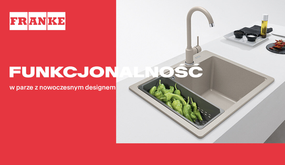 Zlewozmywak FRANKE Urban UBG 610-50 114.0687.257 Cappuccino wygląd design tło prezentacja wizualizacja