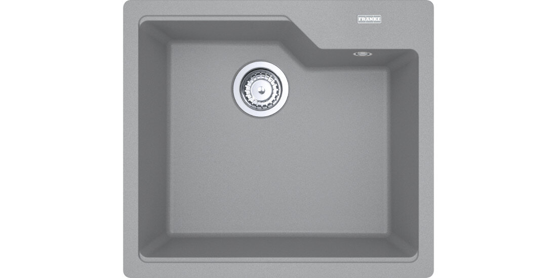 Zlewozmywak FRANKE Urban UBG 610-50 114.0687.259 Kamienny szary widok na zlew z góry odporność na plamy trwałość kwarc fragranite wytrzymałość