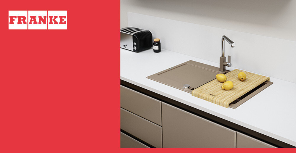Zlewozmywak FRANKE Maris MRG 611-78 114.0676.000 Cappuccino wygląd design tło prezentacja wizualizacja