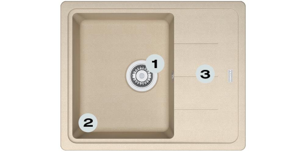 FRANKE Basis BFG 611-62 114.0676.300 głęboka komora szybko wygodnie ociekacz