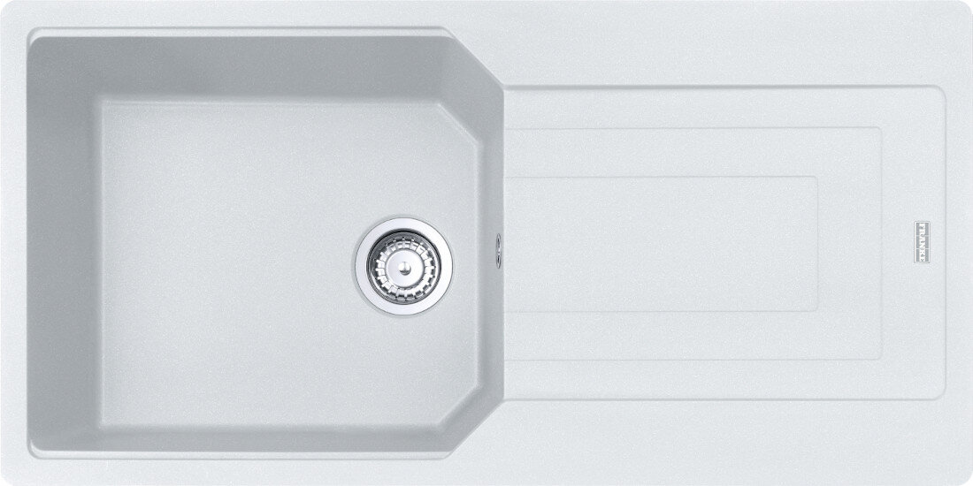 Zlewozmywak FRANKE Urban UBG 611-100 XL 114.0687.292 Biały polarny widok na zlew z góry odporność na plamy trwałość kwarc fragranite wytrzymałość