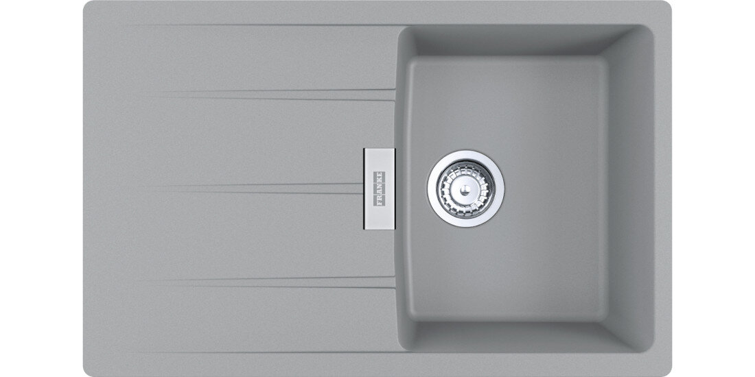 Zlewozmywak FRANKE Centro CNG 611-78 114.0687.320 Kamienny Szary widok na zlew z góry odporność na plamy trwałość kwarc fragranite wytrzymałość