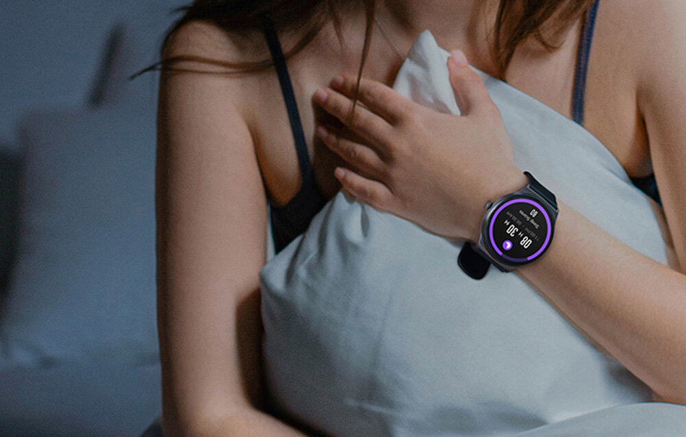 Smartwatch HAYLOU Solar Lite cwiczenia oddechowe zdrowie poziom nasycenia krwi tlenem monitorowanie