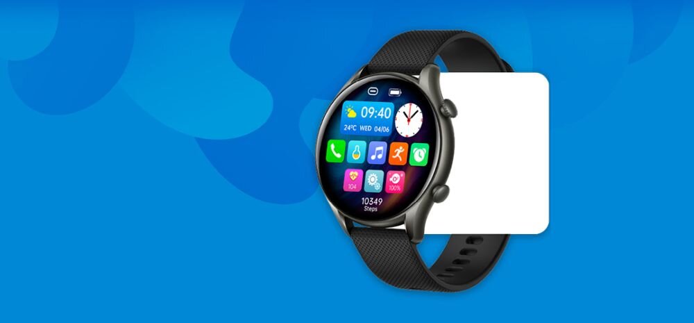 Smartwatch MYPHONE Watch EL ekran bateria czujniki zdrowie sport pasek ładowanie pojemność rozdzielczość łączność sterowanie krew puls rozmowy smartfon aplikacja