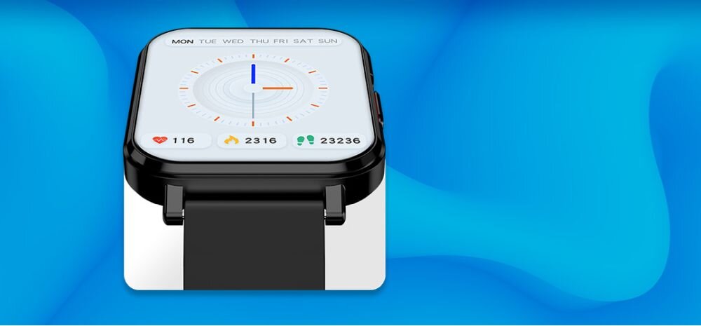 Smartwatch MYPHONE Watch LS ekran bateria czujniki zdrowie sport pasek ładowanie pojemność rozdzielczość łączność sterowanie krew puls rozmowy smartfon aplikacja