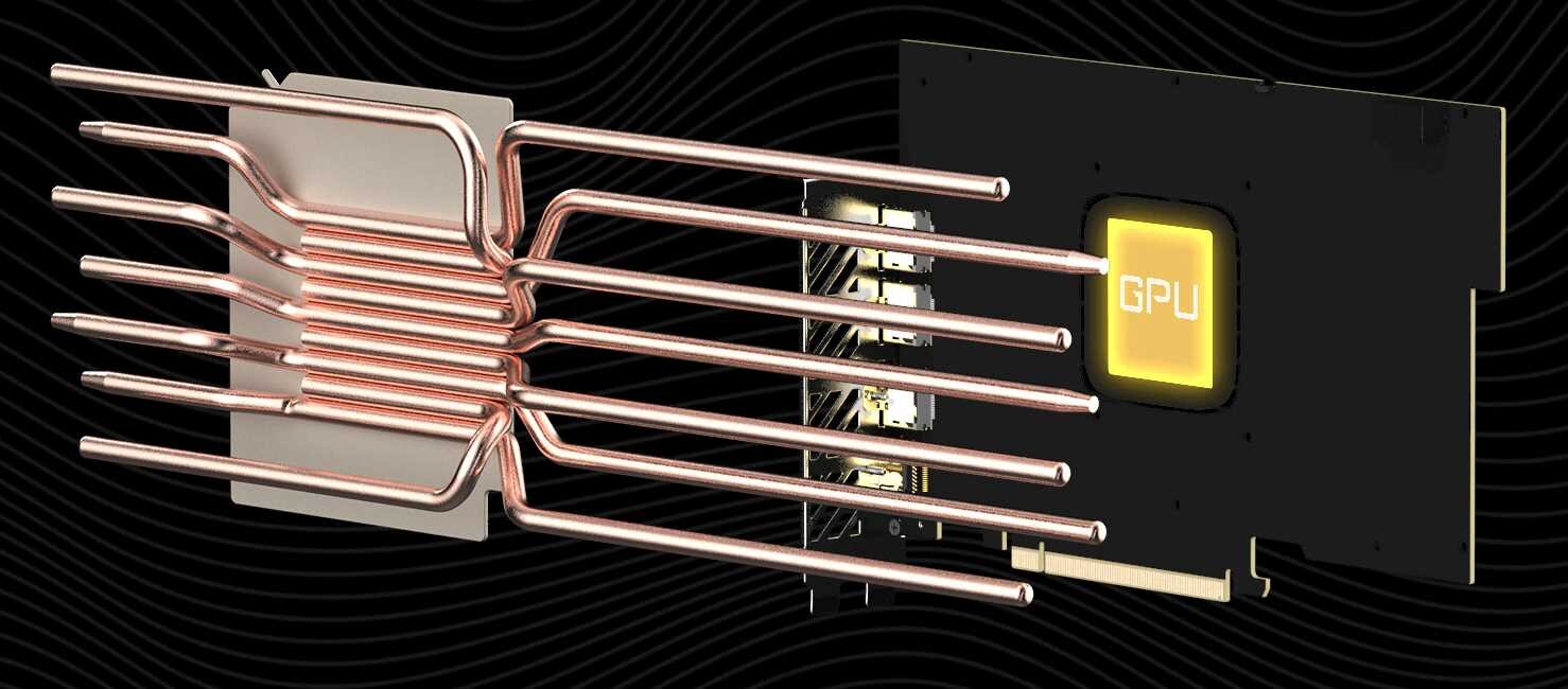 Karta graficzna GIGABYTE GeForce RTX 4060 Aorus Elite OC 8GB DLSS 3 - komora parowa