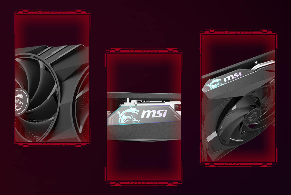 Karta graficzna MSI GeForce RTX 4060 Gaming X 8GB DLSS 3 wygląd obudowa podświetlenie