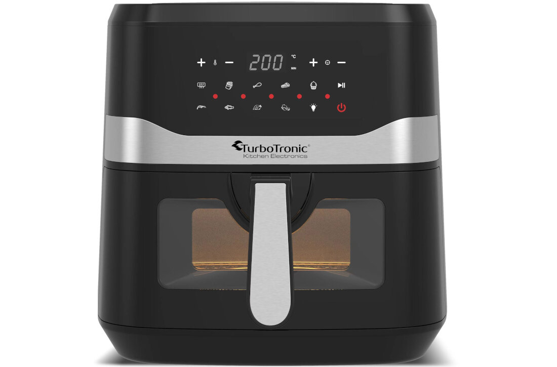 Frytkownica beztluszczowa TURBOTRONIC TT-AF7W Air Fryer oswietlenie wewnetrzne szyba funkcja oswietlenia wnetrza