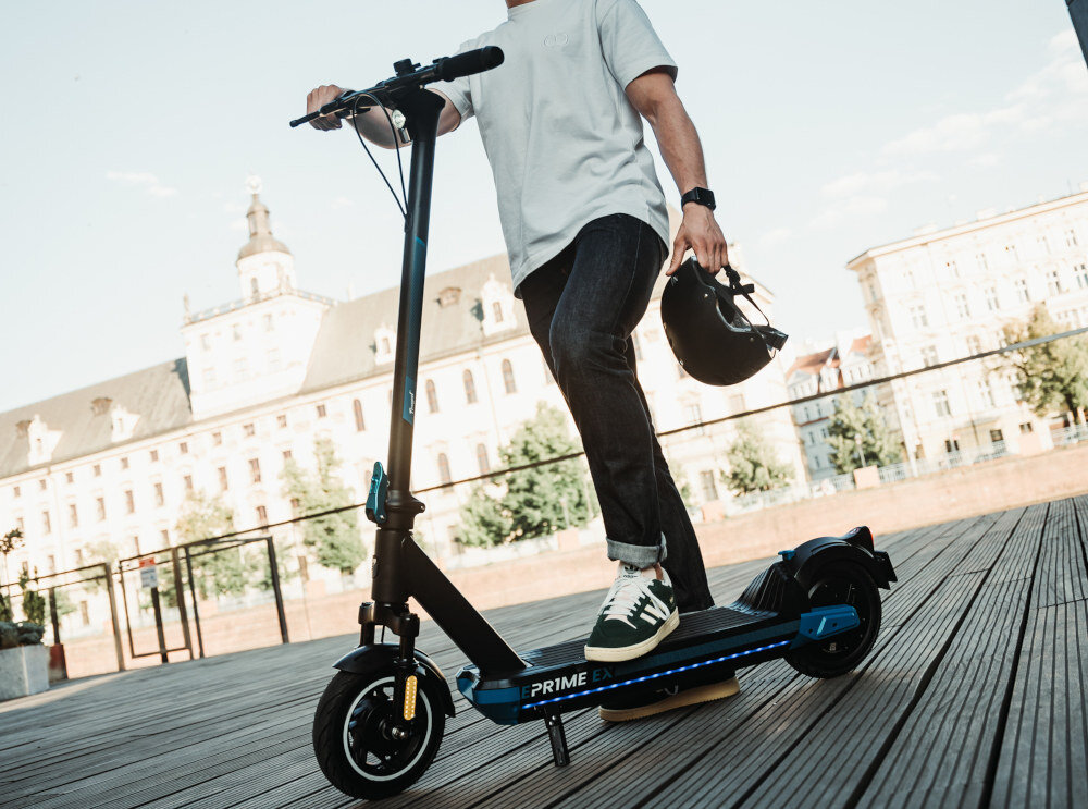 Hulajnoga elektryczna FRUGAL E-Pr1me EX Czarny 3 tryby jazdy oszczęny standard sport