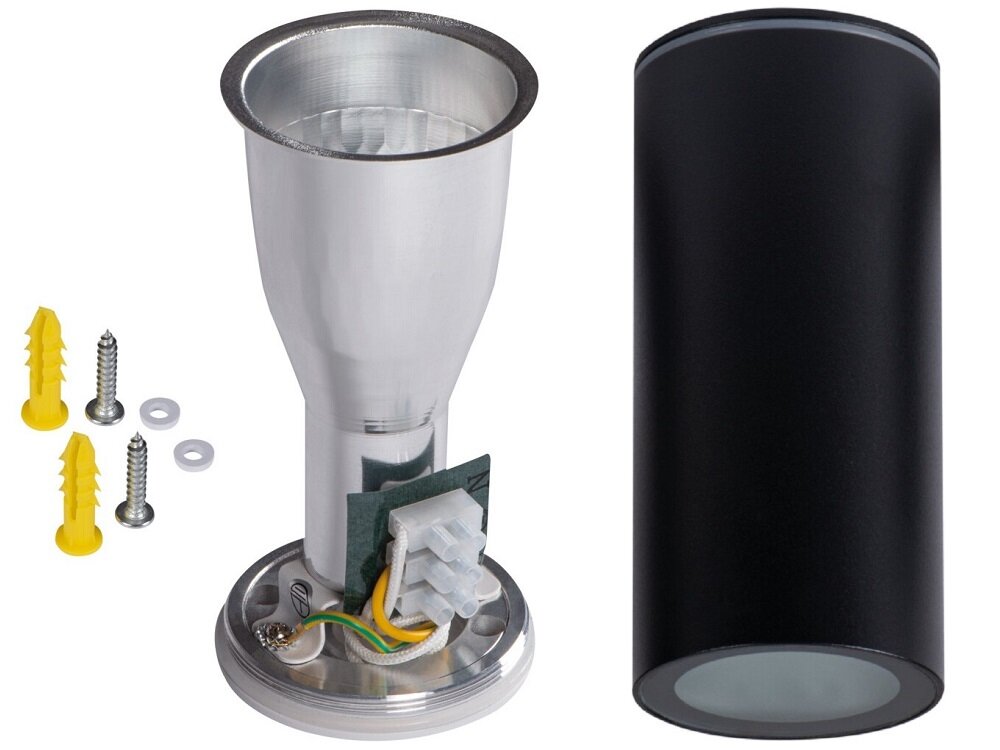 Lampa sufitowa punktowa KANLUX Aqilo DSO-B 10W Czarny zestaw akcesoria montazowe odblysnik dokumentacja