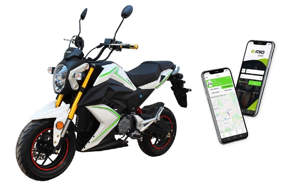 Skuter elektryczny E-MIO Vento Biały E-MIO Assist zestaw alarmowy i bezplatna aplikacja