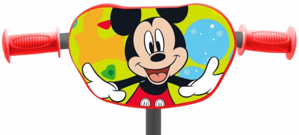 Hulajnoga dla dzieci DISNEY Myszka Miki kierownica standardowa antyposlizgowe uchwyty miekki material regulowana wysokosc w zakresie od 56,5 do 63 cm plakietka kolorowa z Myszka Miki