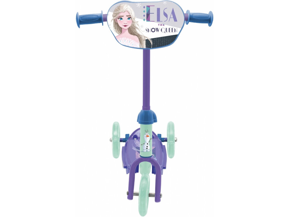 Hulajnoga dla dzieci DISNEY Kraina Lodu 2 dla dzieci poczatkujacych z lekkich wytrzymalych materialow aluminium tworzywo sztuczne utrzymywanie rownowagi prawidlowe zachowanie na jezdni