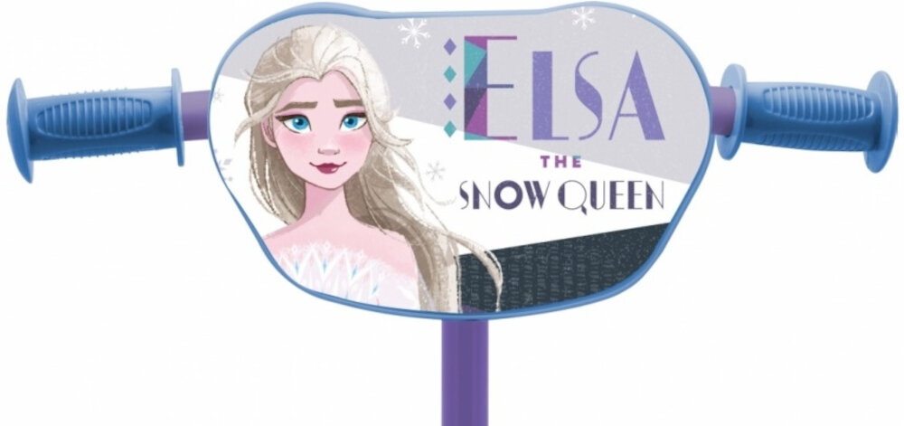 Hulajnoga dla dzieci DISNEY Kraina Lodu 2 kierownica standardowa antyposlizgowe uchwyty miekki material regulowana wysokosc w zakresie od 56,5 do 63 cm plakietka kolorowa z Elza