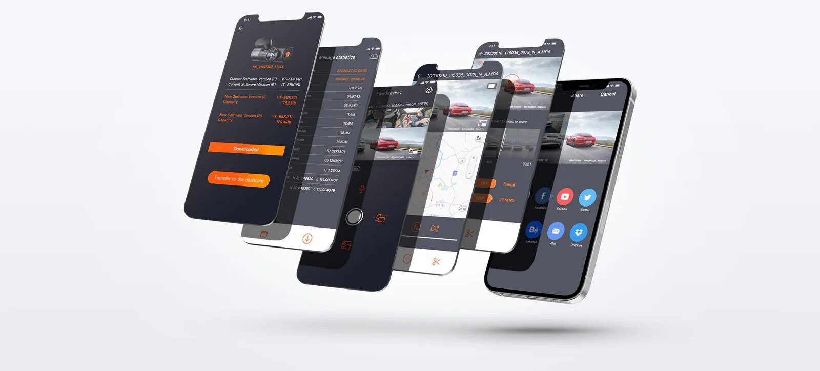 Wideorejestrator VANTRUE N5 - aplikacja Vantrue