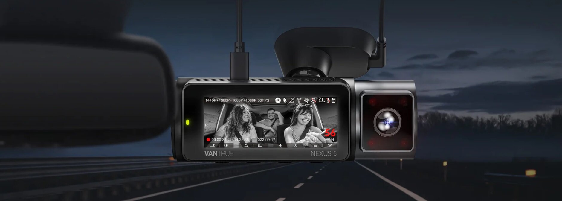 Wideorejestrator VANTRUE N5 - Idealne w nocy