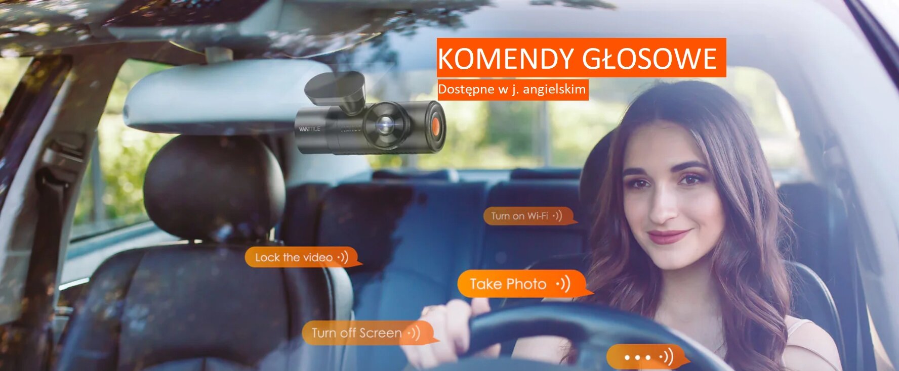 Wideorejestrator VANTRUE N5 - Komendy głosowe
