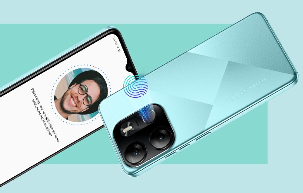 Smartfon TECNO Spark Go 2023 ekran bateria aparat procesor ram pamięć pojemność rozdzielczość zdjęcia filmy opis dane cechy blokady system łączność wifi bluetooth obudowa szkło odporność porty muzyka transfer sieć przekątna matryca waga czujniki oled amoled ips