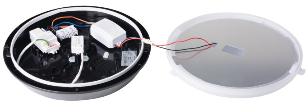 Plafon sufitowy KANLUX Daba N LED SMD do zastosowania w lazience ciagu komunikacyjnym kuchni pomieszczeniach mieszkalnych szczelnosc IP66 wandaloodporna Plafon IK10 zabezpieczenie przed proba otwarcia oprawy