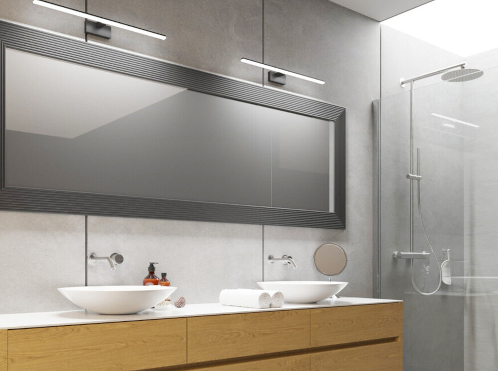 Kinkiet KANLUX Asten IP44 15W-NW-B Czarny neutralna temperatura barwowa 4000 K strumien swietlny 1230 lm