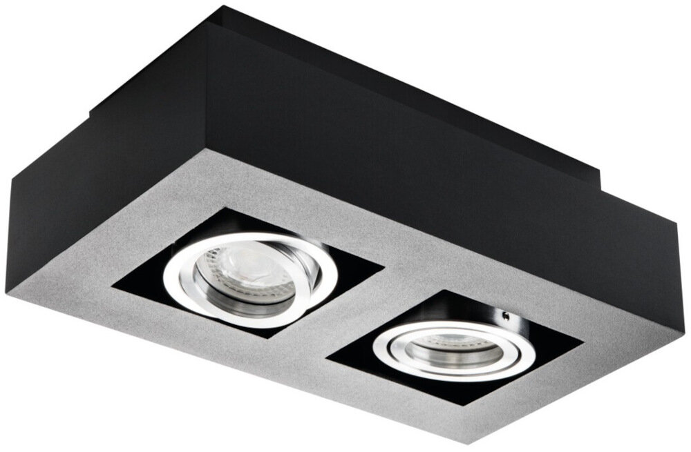 Lampa sufitowa punktowa KANLUX Stobi DLP 250-B Czarny funkcjonalna estetyczna awangardowy design wysoka jakosc wykonania niewielkie wymiary 253 x 143 x 85 mm