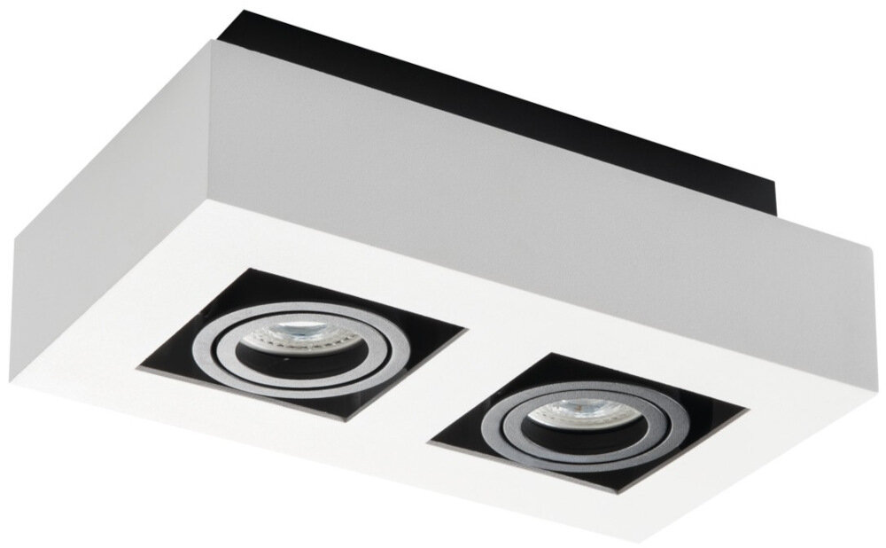 Lampa sufitowa punktowa KANLUX Stobi DLP 250-B Czarny efektywne energooszczedne oswietkenie dwa zrodla swiatla gwinty GU10 maksymalna moc do 2 x 10 W