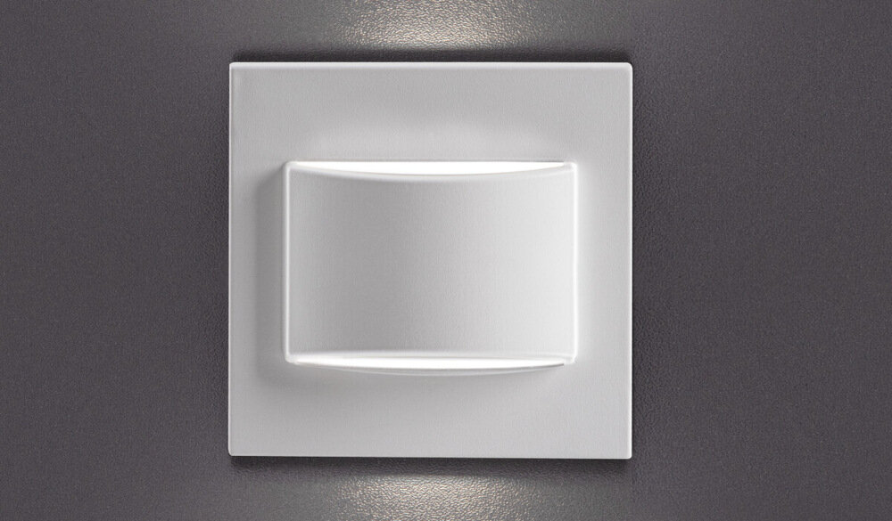 Oprawa schodowa KANLUX Erinus LL W-NW Biały wbudowane zrodlo swiatla jasne diody LED SMD trwalosc do 30000 godzin moc 1,5 W swiatlo poada od dolu i od gory
