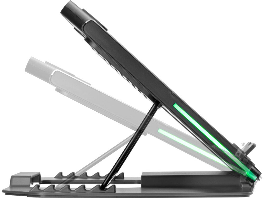 Podstawka chłodząca MOZOS LS5-RGB regulacja nachylenie zakres ergonomia