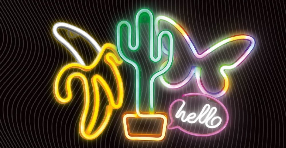 Neon LED MANTA podświetlenie zasilanie montaż aranżacja wygoda pomieszczenie światło oświetlenie