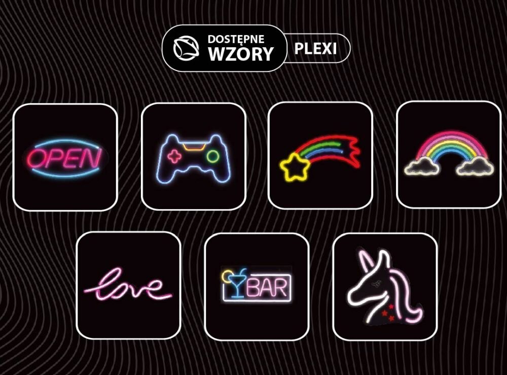 Neon LED MANTA podświetlenie zasilanie montaż aranżacja wygoda pomieszczenie światło oświetlenie