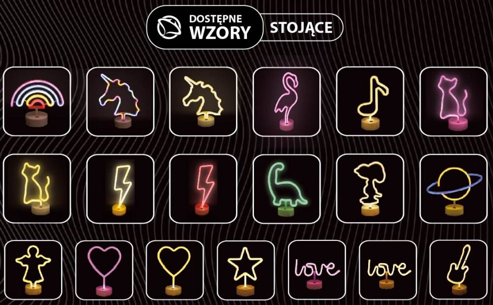 Neon LED MANTA podświetlenie zasilanie montaż aranżacja wygoda pomieszczenie światło oświetlenie