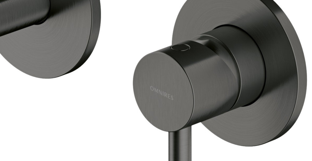 BATERIA UMYWALKOWA OMNIRES Y1215HGR Y GRAFIT wysokogatunkowy mosiądz głowica ceramiczna wysoka jakość materiał wykonania powłoka PVD odporność na uszkodzenia trwałość oszczędność
