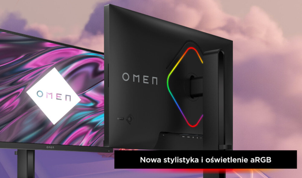 Monitor HP Omen 27S 27 1920x1080px IPS 240Hz 1 ms wygląd styl podświetlenie obudowa