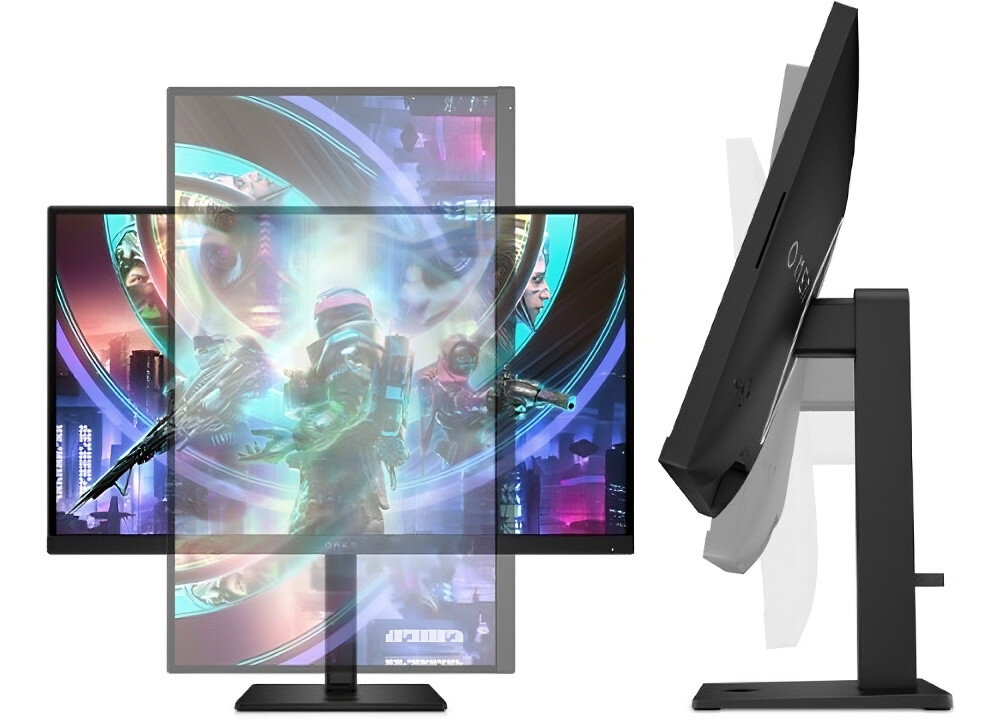 Monitor HP Omen 27S 27 1920x1080px IPS 240Hz 1 ms podstawa regulacja wysokość nachylenie głośniki audio VESA